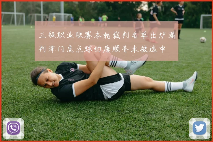 三级职业联赛本轮裁判名单出炉漏判津门虎点球的唐顺齐未被选中